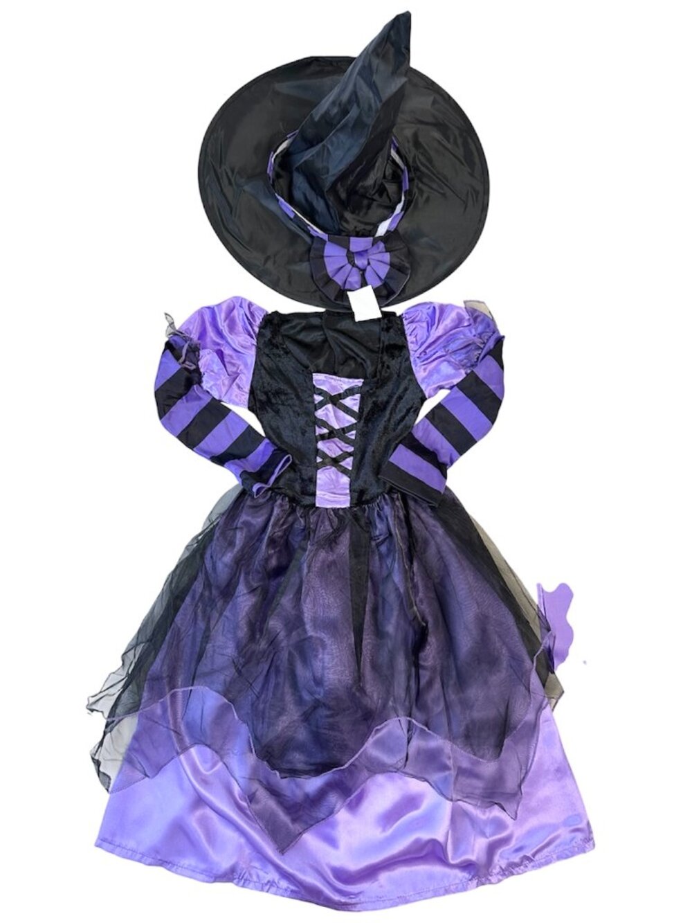 Girls Little Naughty Violet Witch Halloween Costume With Hat Size Small Preowned